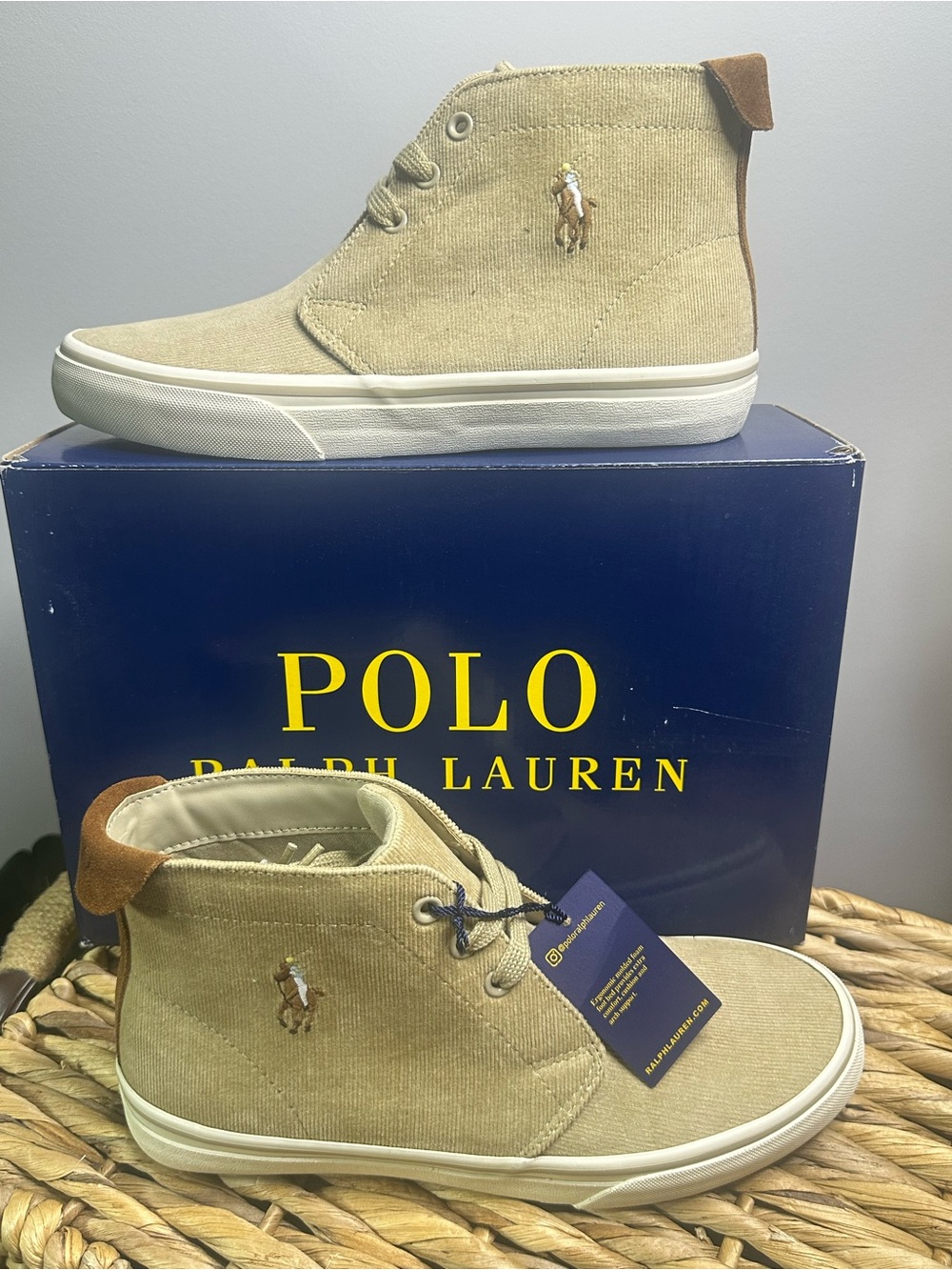 Polo by Ralph Lauren Tan Canvas Chukka Boots